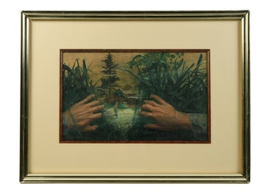 Charles Schridde Youth Gouache Painting