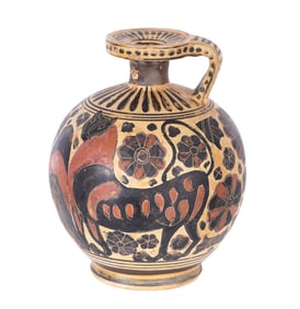 Greek Middle Corinthian Aryballos with Animals