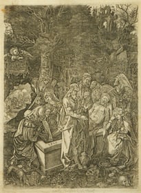 after Albrecht Durer Entombment of Christ Etching