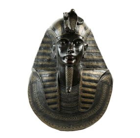 Large Egyptian Bronze Bust of King Tut