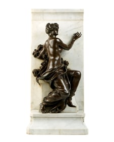 Marcel Debut Immortality Bronze & Marble Sculpture