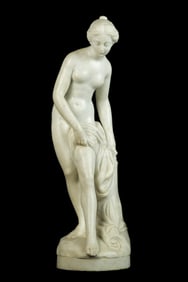 Italian Carved Marble Figure of Bathing Venus