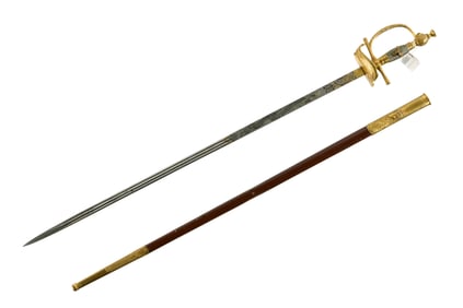 Pre WWI Saxon Court Degen Sword Ornate Blade