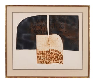 1967 Janez Bernik Open Book Aquatint