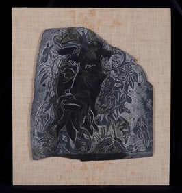 Frank Eliscu Carved Slate Bust of Man