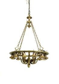 Bronze Empire Style 12 Light Chandelier