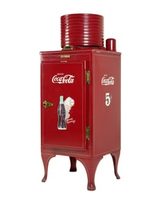 GE Coca Cola Decorated Monitor Top Refrigerator