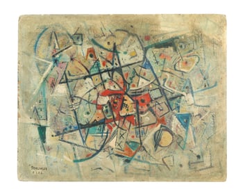 Oscar Thalinger Abstract Composition Painting