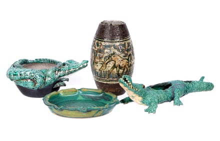 Four Piece Florida / American Art Pottery