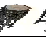 Large Antique Chinese Carved Center Table with Toad Finial
