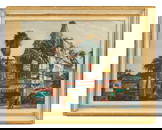 Emil Kosa Jr. Bunker Hill Los Angeles Watercolor