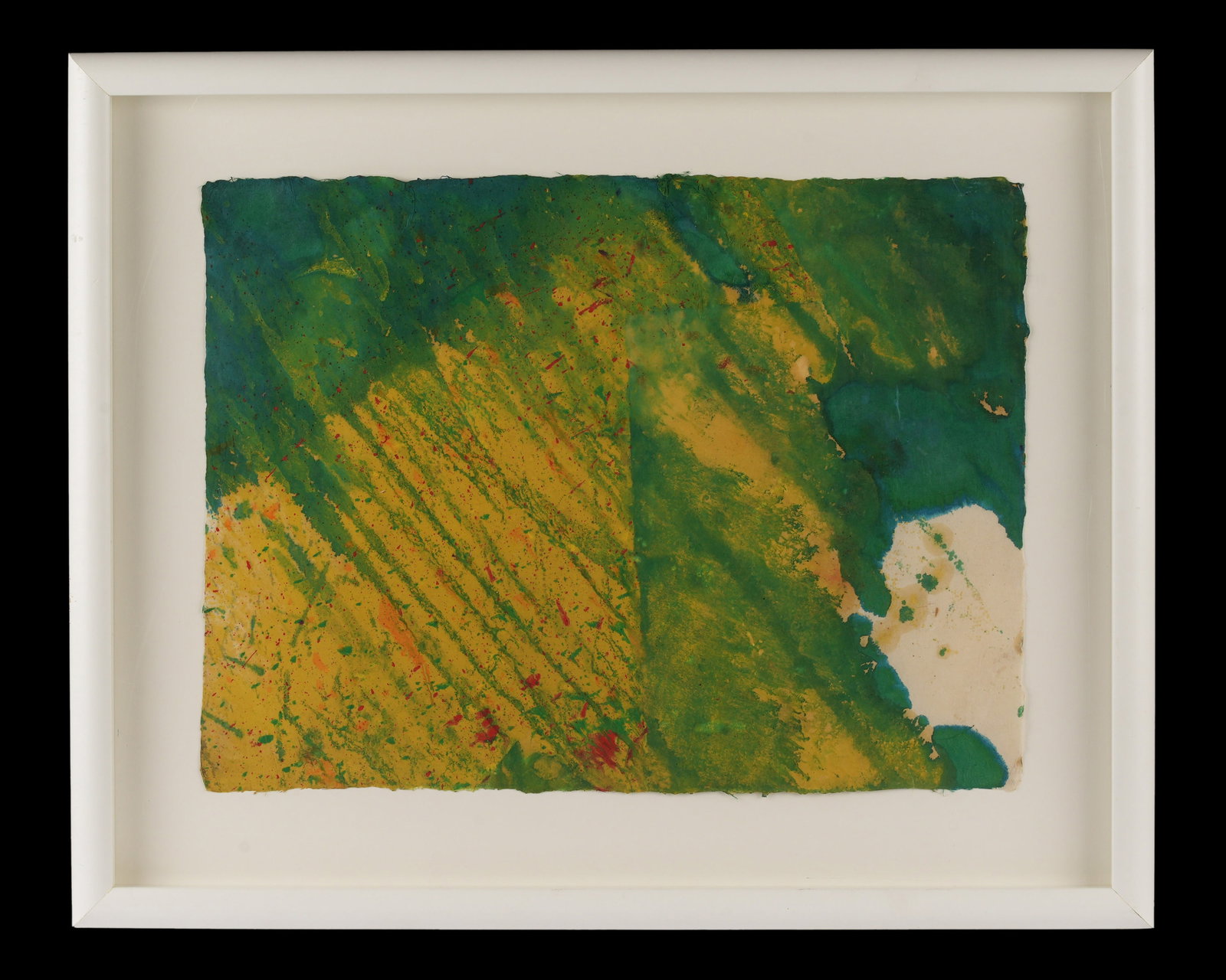 Taro Yamamoto Abstract Watercolor Composition: YAMAMOTO, Taro, (American, 1919-1994): Untitled abstract composition, Watercolor on Paper, no visible signature, 12" x 16", framed 17" x 21". Not examined out of frame. From the Alexander Raydon Galle