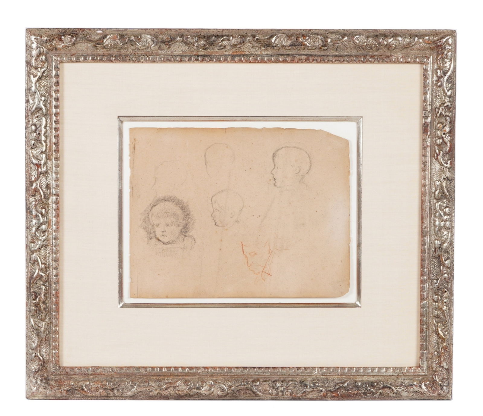 Paul Gauguin Pencil Study of Heads Drawing (1 of 6)