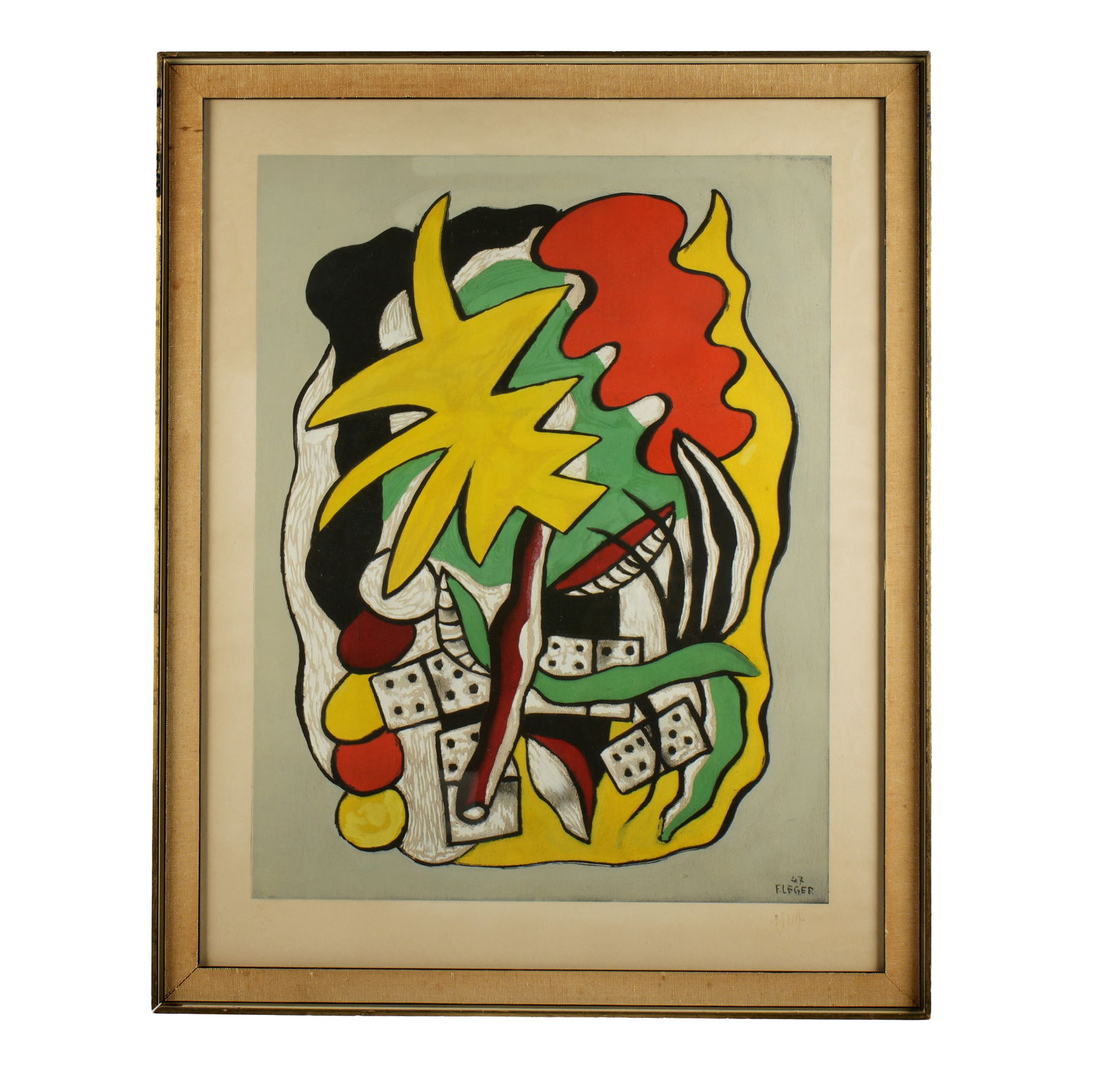 Fernand Leger、COMPOSITION AUX DOMINOS Fernand Léger, Composition aux dominos (Composition with