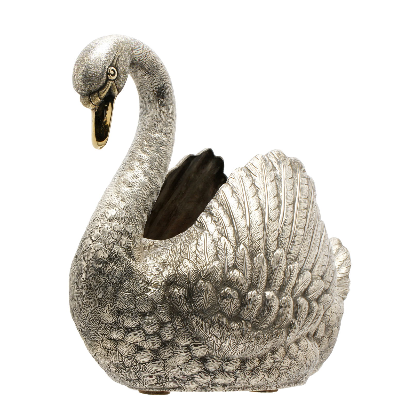 C J Vander Sterling Silver Table Swan Centerpiece (1 of 8)