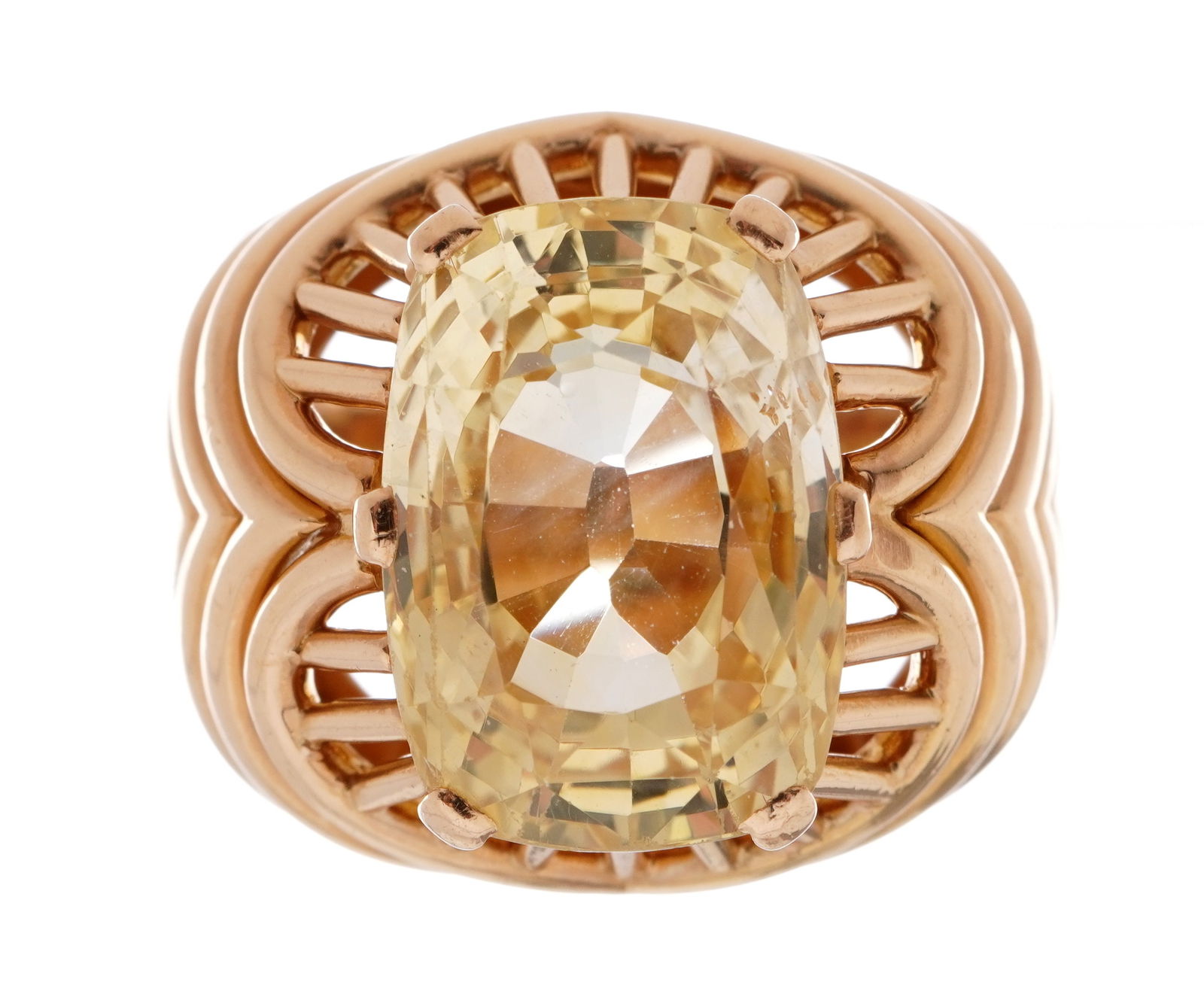 Mauboussin French 18k Gold Yellow Sapphire Ring (1 of 7)