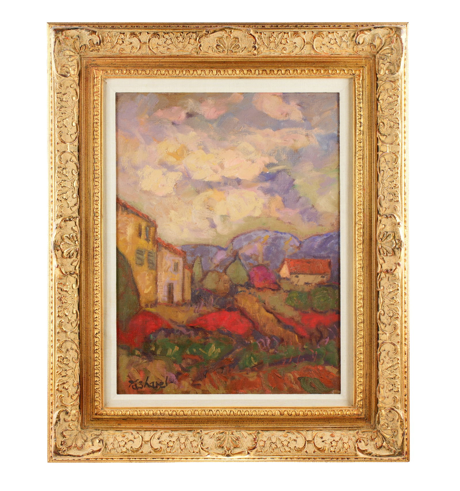 Yasharel Manzy French Village Landscape Painting (1 of 9)