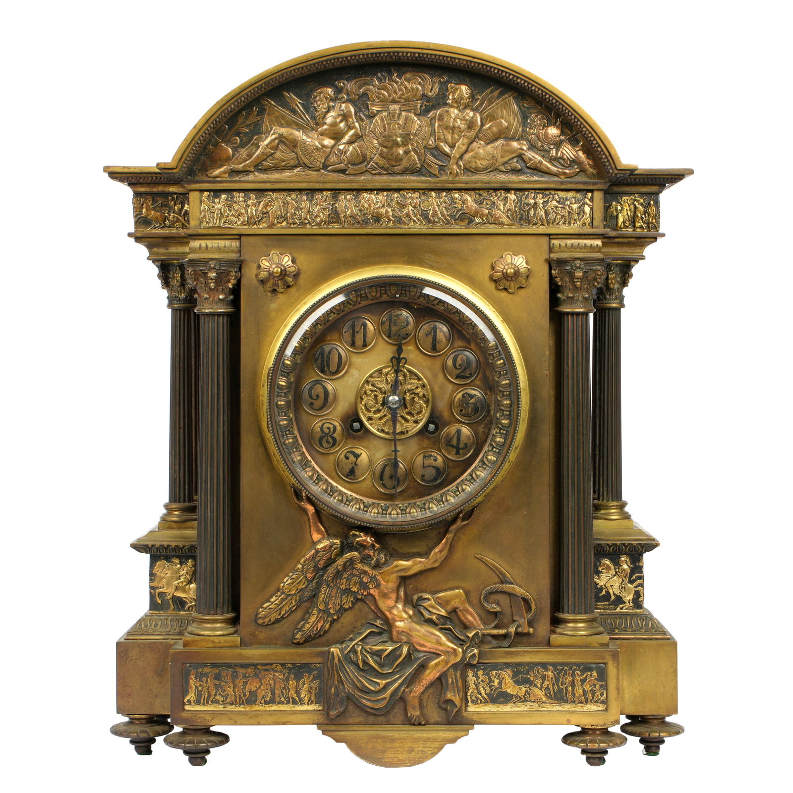 French Gilt Bronze Neoclassical Mantel Clock (1 of 11)