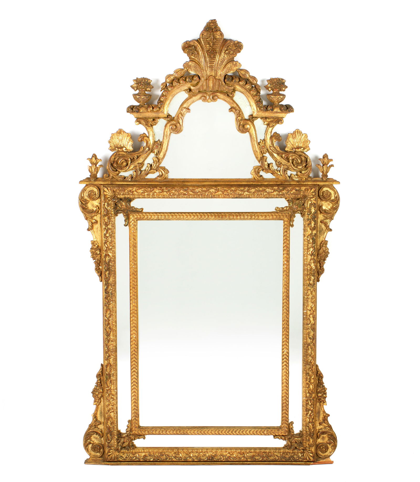 Large Italian Baroque Style Carved Giltwood Mirror (1 of 6)