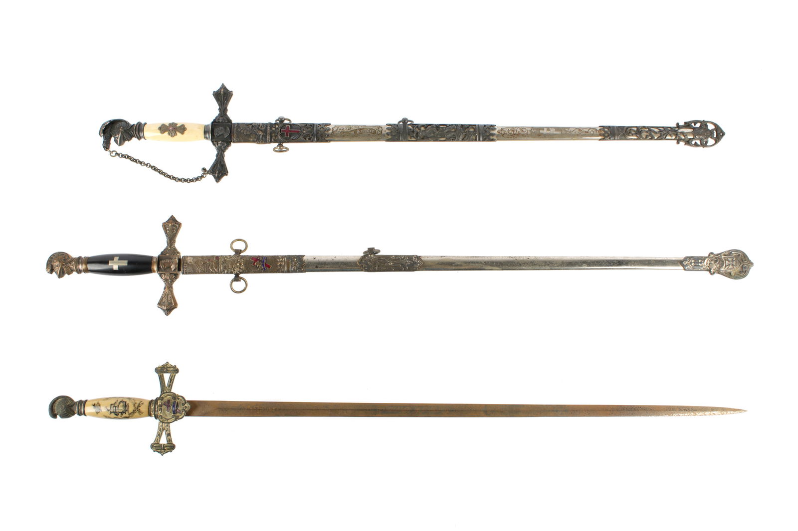 Three Masonic / Lodge Fraternal Swords (1 of 5)