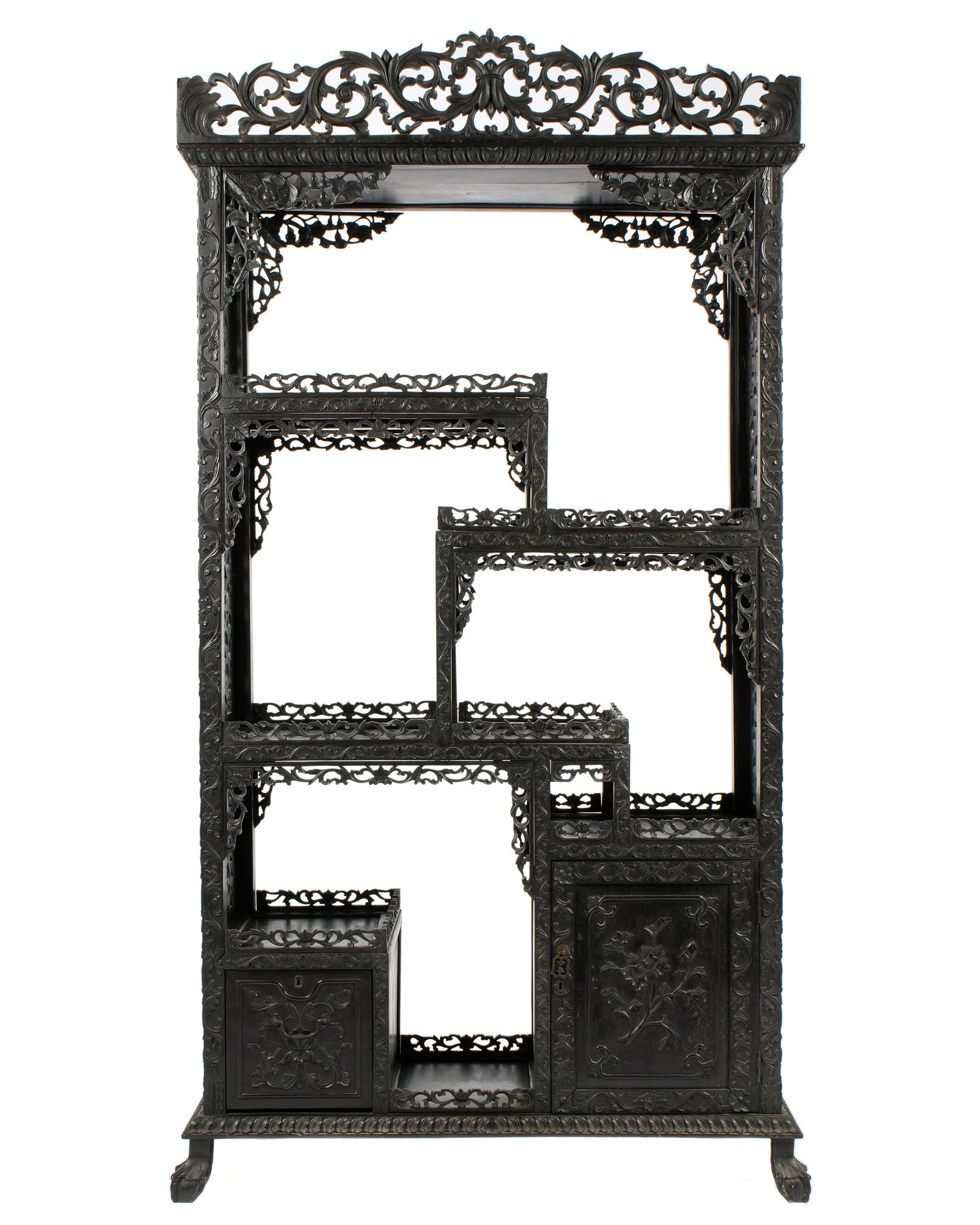 Antique Chinese Rosewood Etagere (1 of 7)