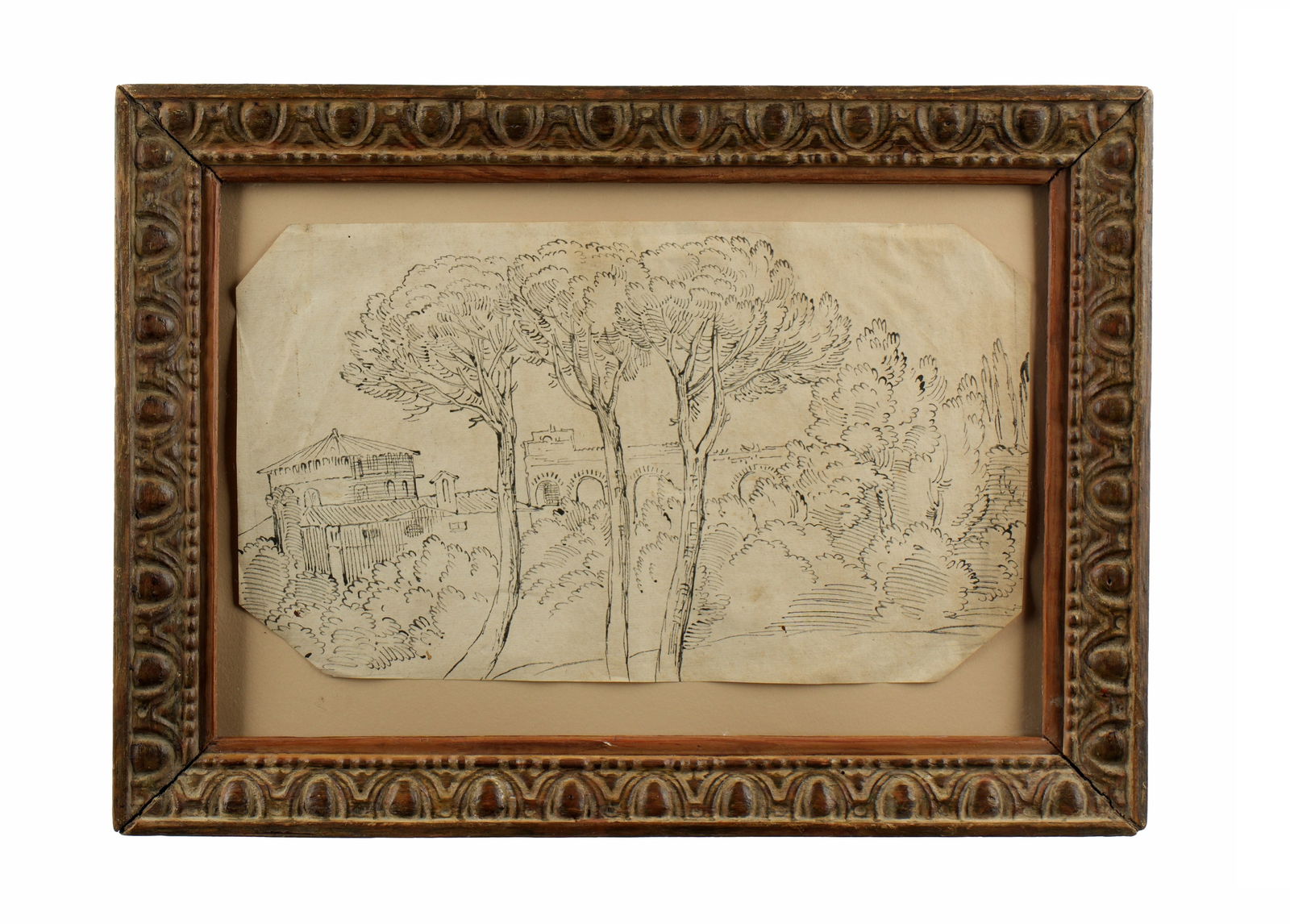 17th? Century Italian School Landscape Drawing (1 of 5)