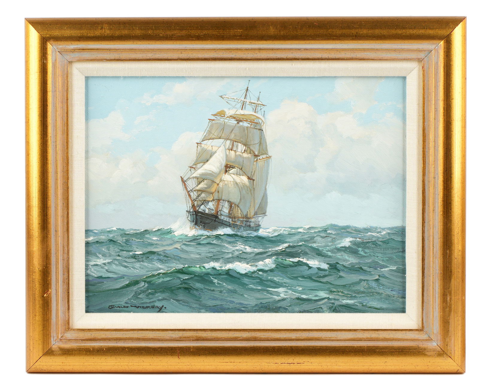 Charles Vickery With the Wind Nautical Painting (1 of 5)