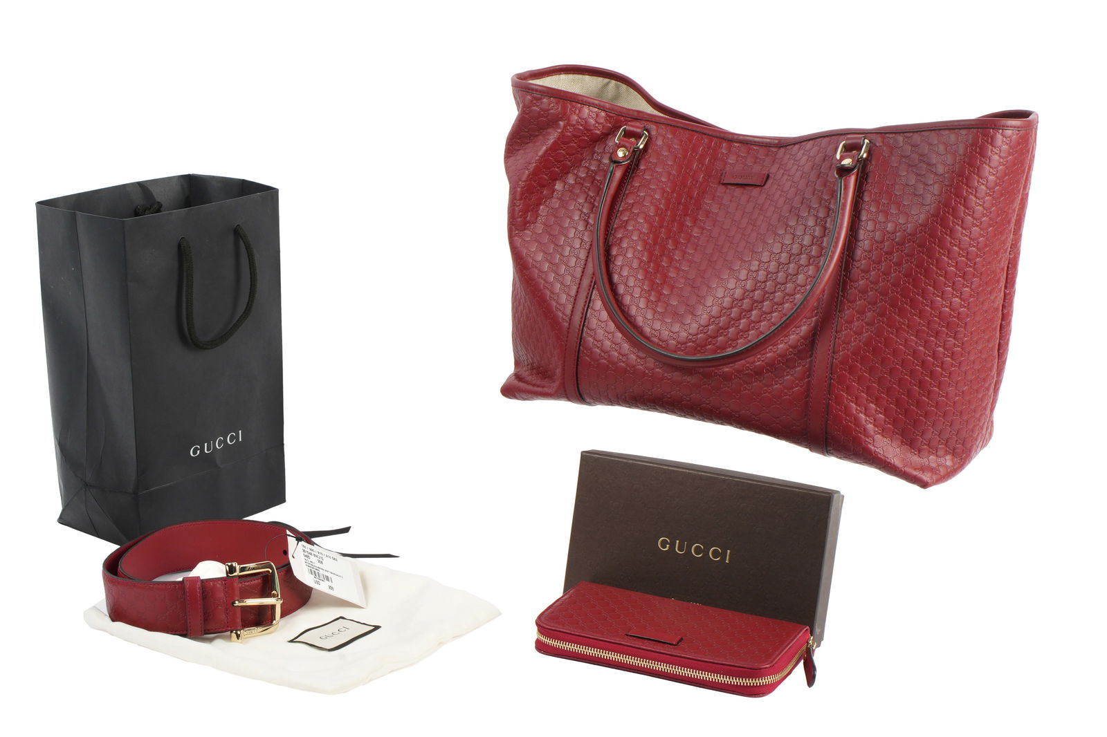 3 Piece Gucci MicroguccissimaTote Bag, Pocketbook, Belt (1 of 14)