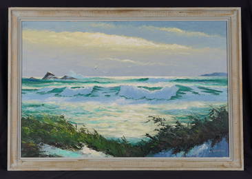 Early Harold Newton Canvas Board Highwaymen Painting