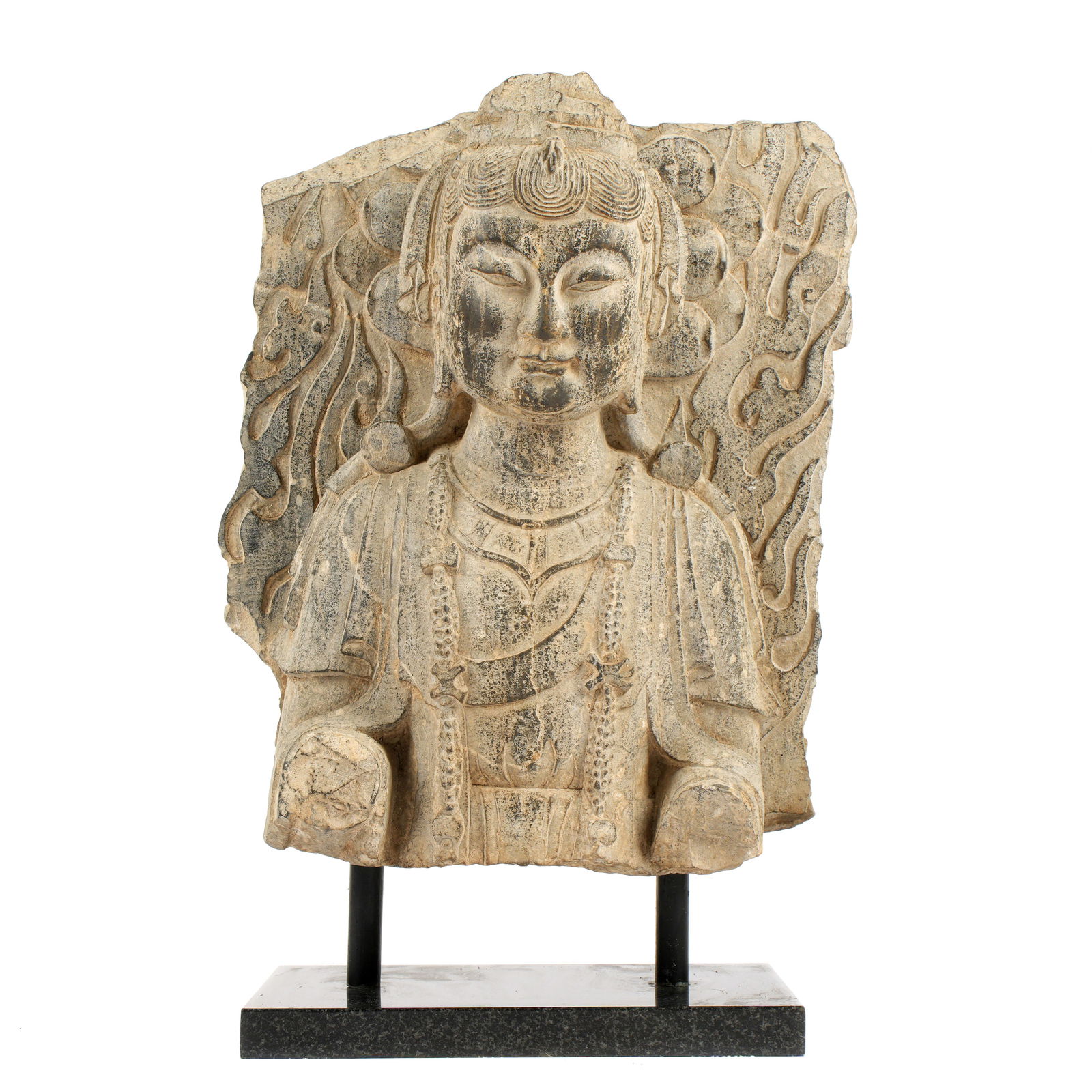 Chinese Wei Dynasty or Later Carved Stone Buddha (1 of 5)