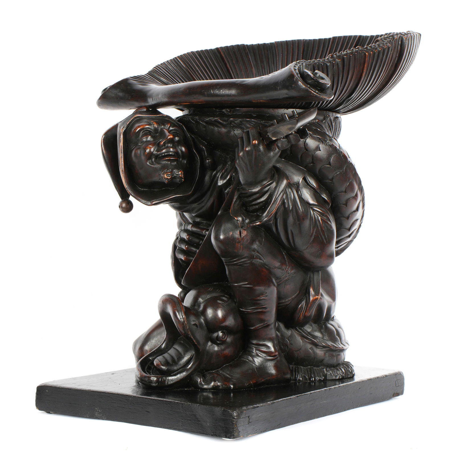attr. Francesco Toso Figural Carved Grotto Chair (1 of 9)