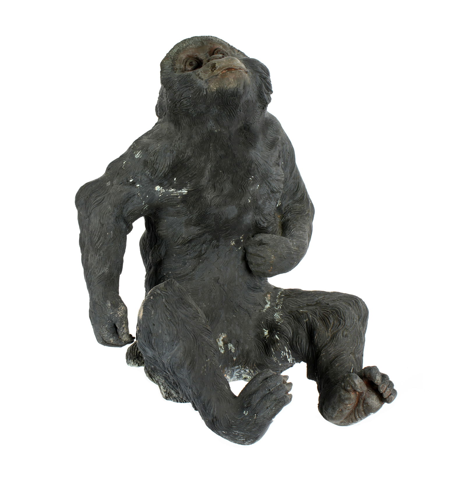 Life Size Bronze Figure of a Seated Monkey (1 of 7)