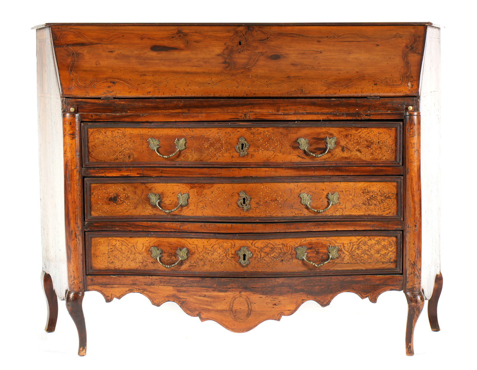 18th Century Italian Inlaid Slant Front Desk (1 of 11)
