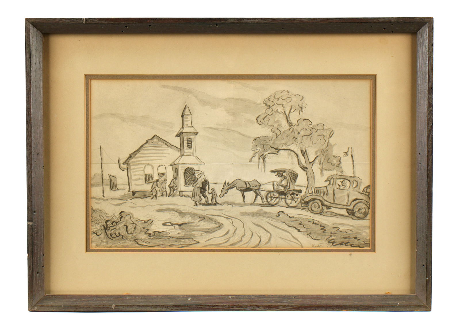Thomas Hart Benton Going to Church Lithograph (1 of 6)