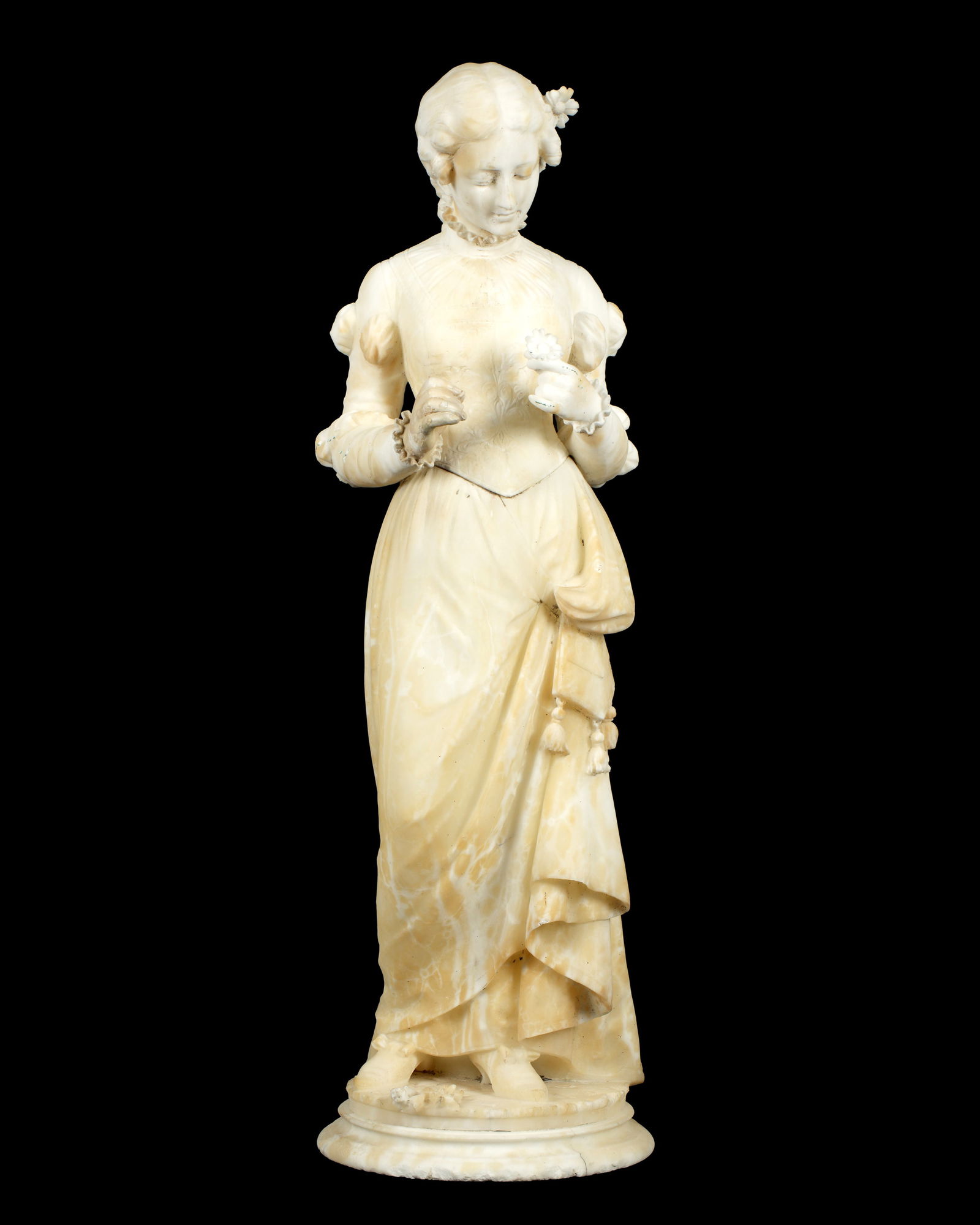 Ferdinando Vichi Carved Alabaster Maiden (1 of 8)