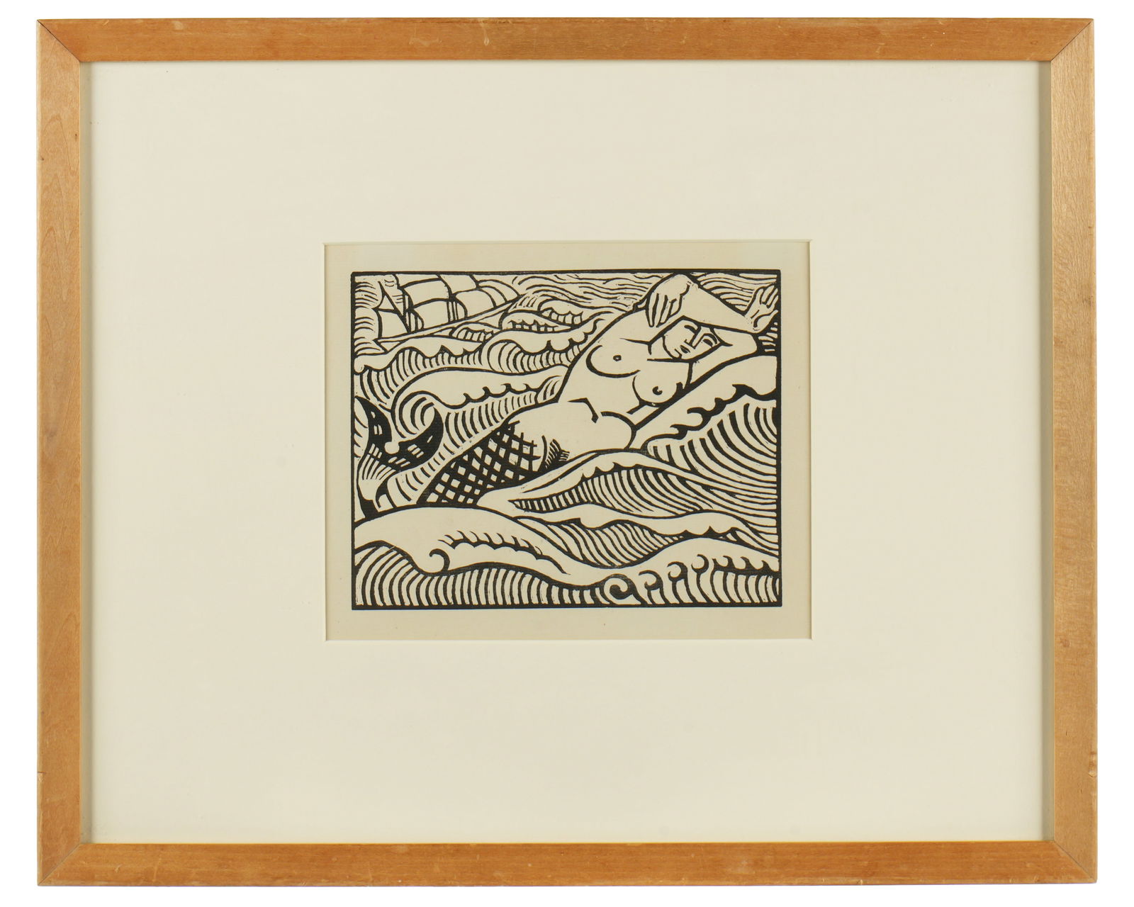 after Lhote Sirene Woodblock from Grand Largue (1 of 3)