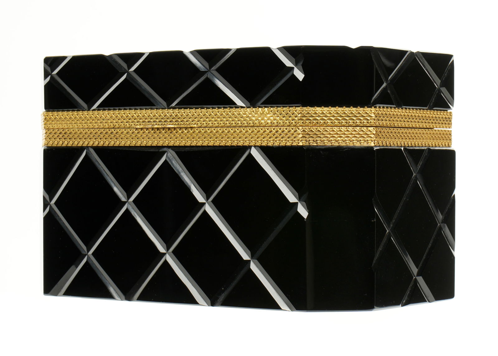 Cendenese Gilt Mounted Black Glass Dresser Box (1 of 8)