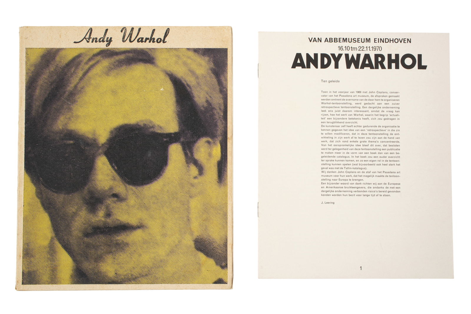 John Coplans "Andy Warhol" 1970 Museum Catalog (1 of 5)
