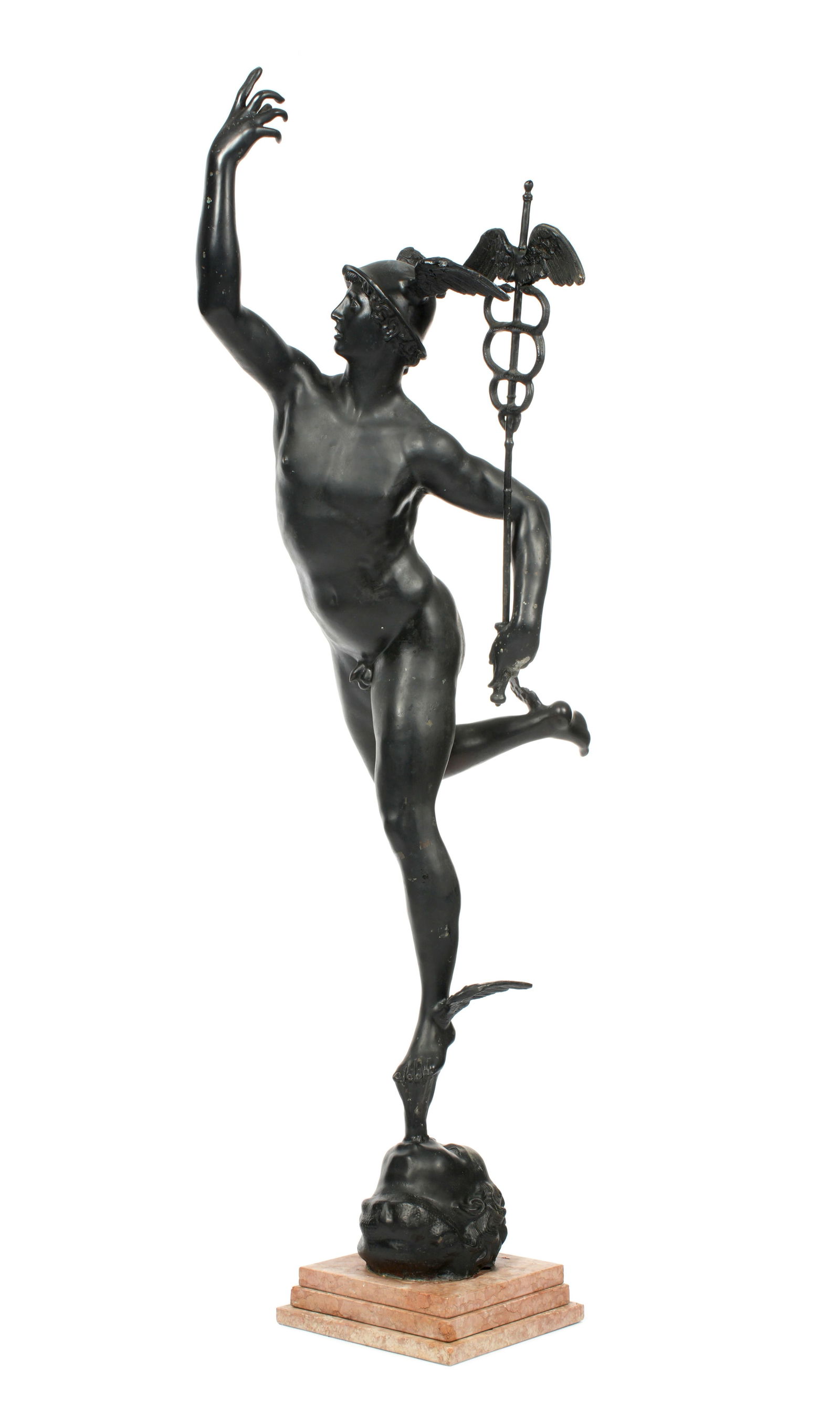 after Giambologna Large Painted Bronze of Mercury (1 of 9)