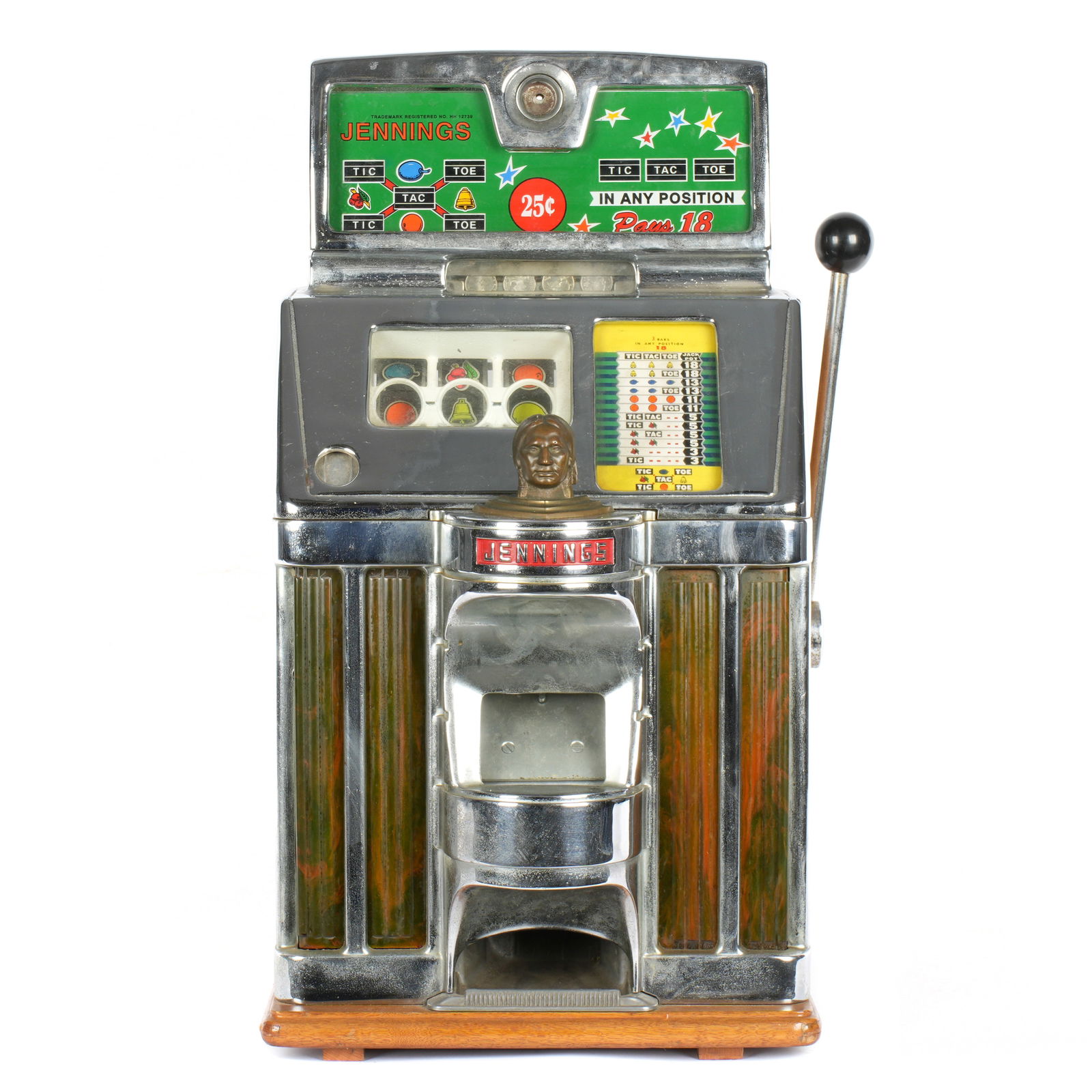 Jennings Chief Tic Tac Toe 25 Cent Slot Machine (1 of 12)