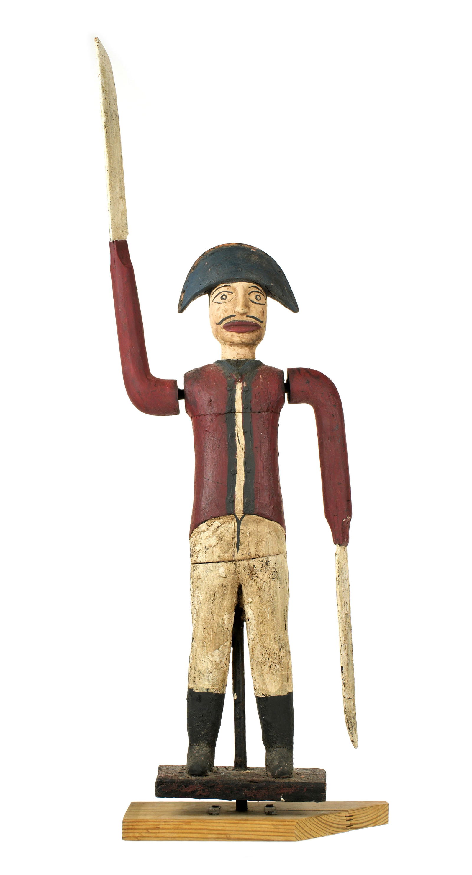 Carved and Painted Folk Art Soldier Whirligig (1 of 5)