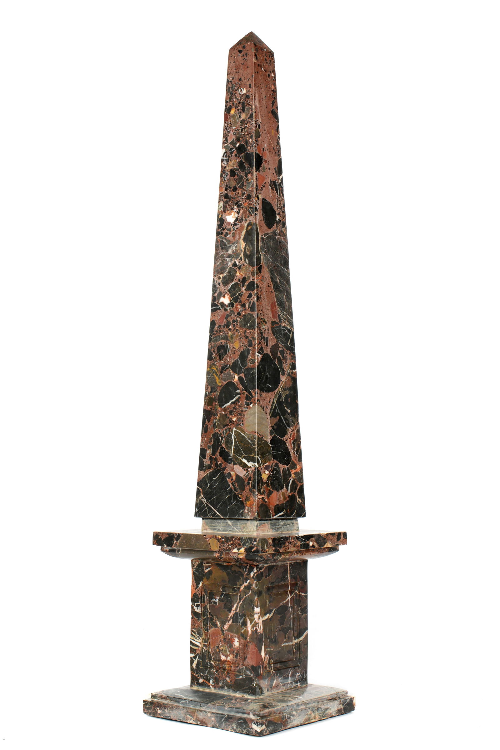 Large Grand Tour Rouge Marble Obelisk (1 of 7)