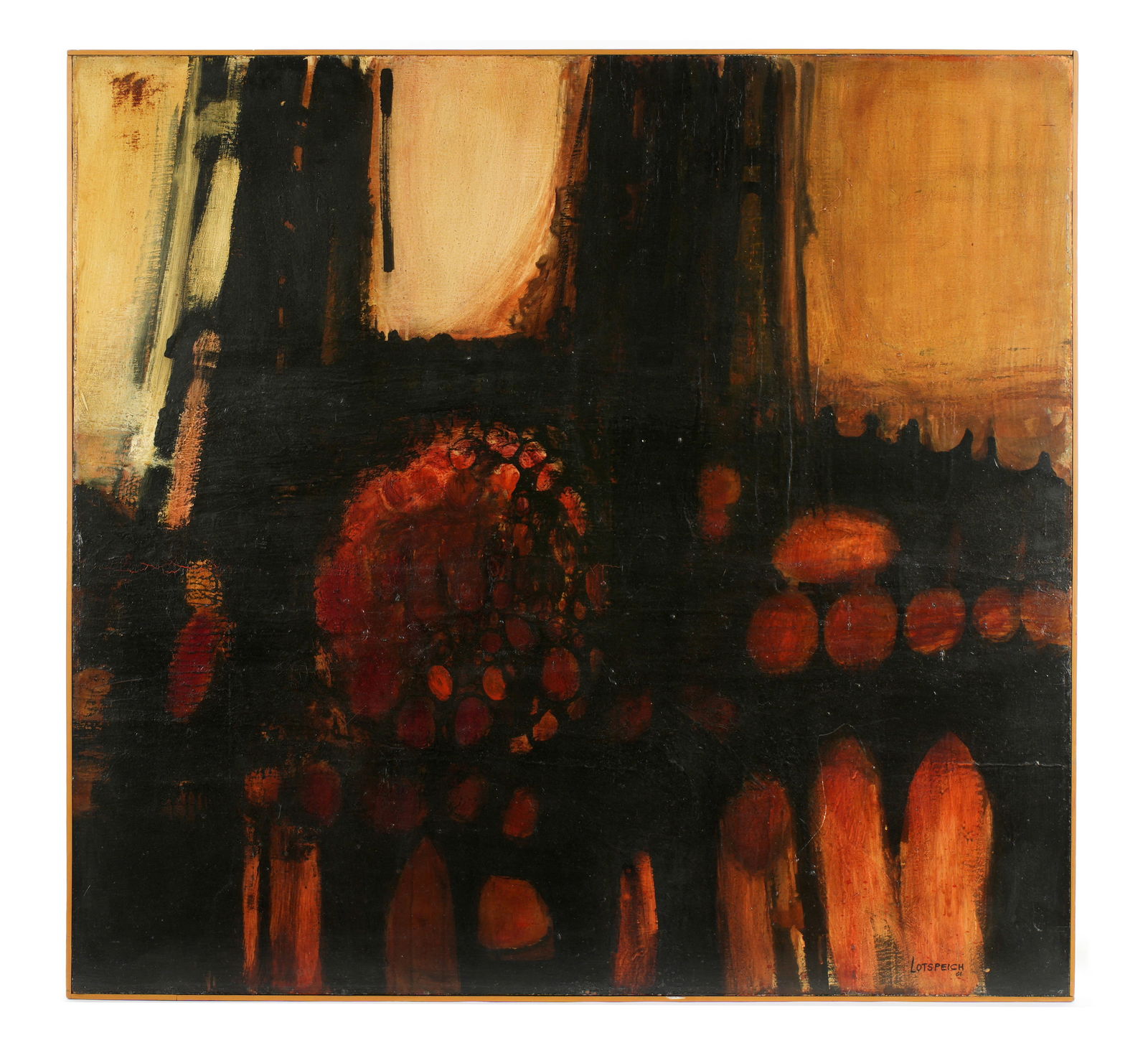 1964 Lowell Lotspeich Cathedral Abstract Composition Painting (1 of 7)