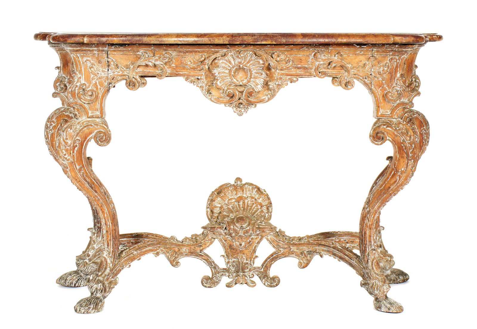 18th Century Italian Faux Marble Top Console Table (1 of 7)