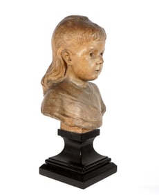 1890 French Terracotta Bust of a Child