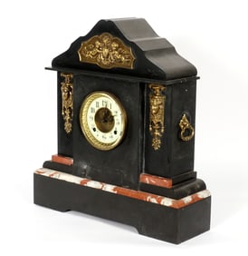 Slate Marble and Ormolu Mantle Clock