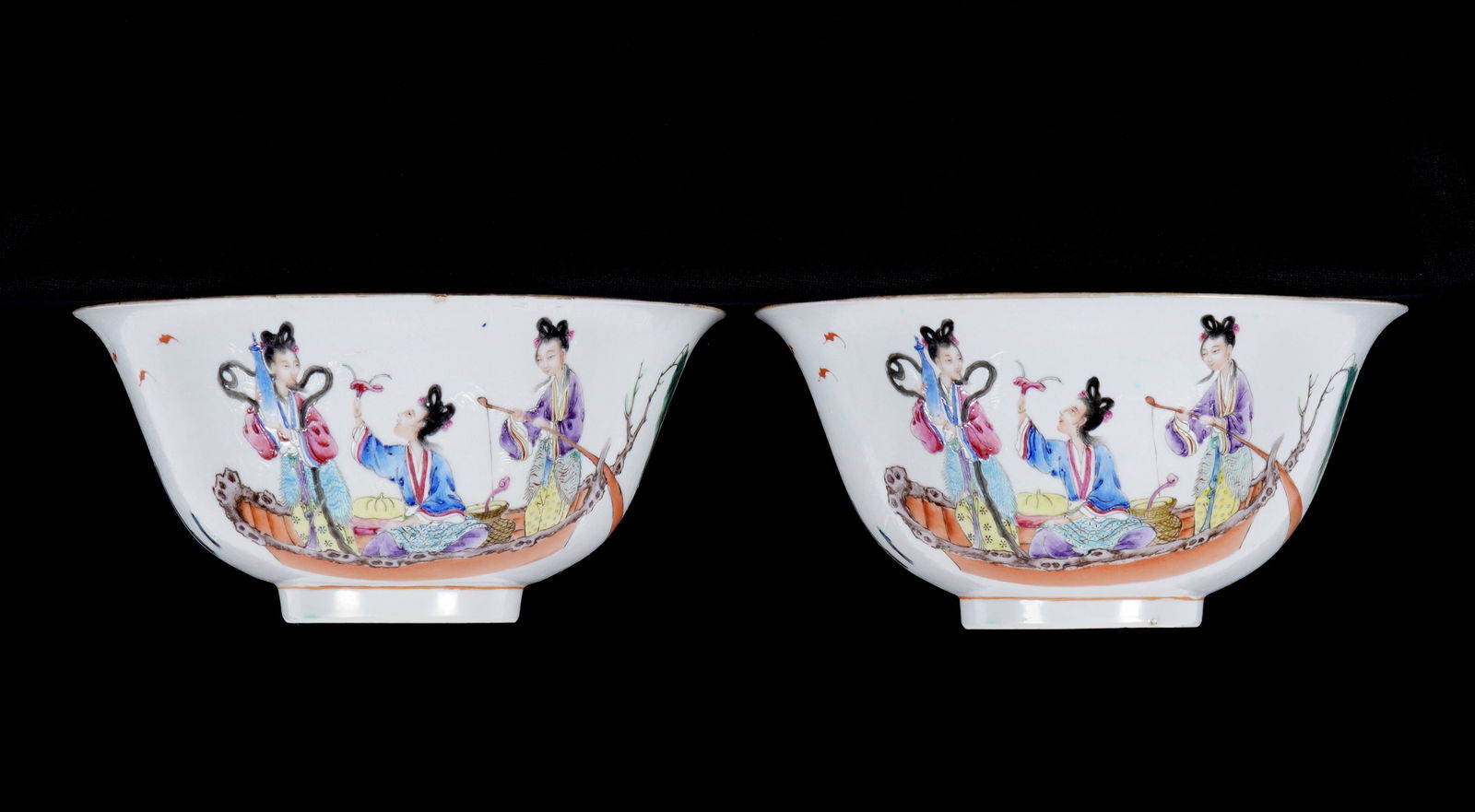 Pr Chinese Porcelain Famille Rose Sgraffito Bowls (1 of 18)