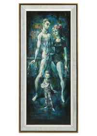 1957 Raymond Howell Jester Family Self Portrait