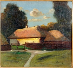 Attrib. Hugo Scheiber Rural House Landscape