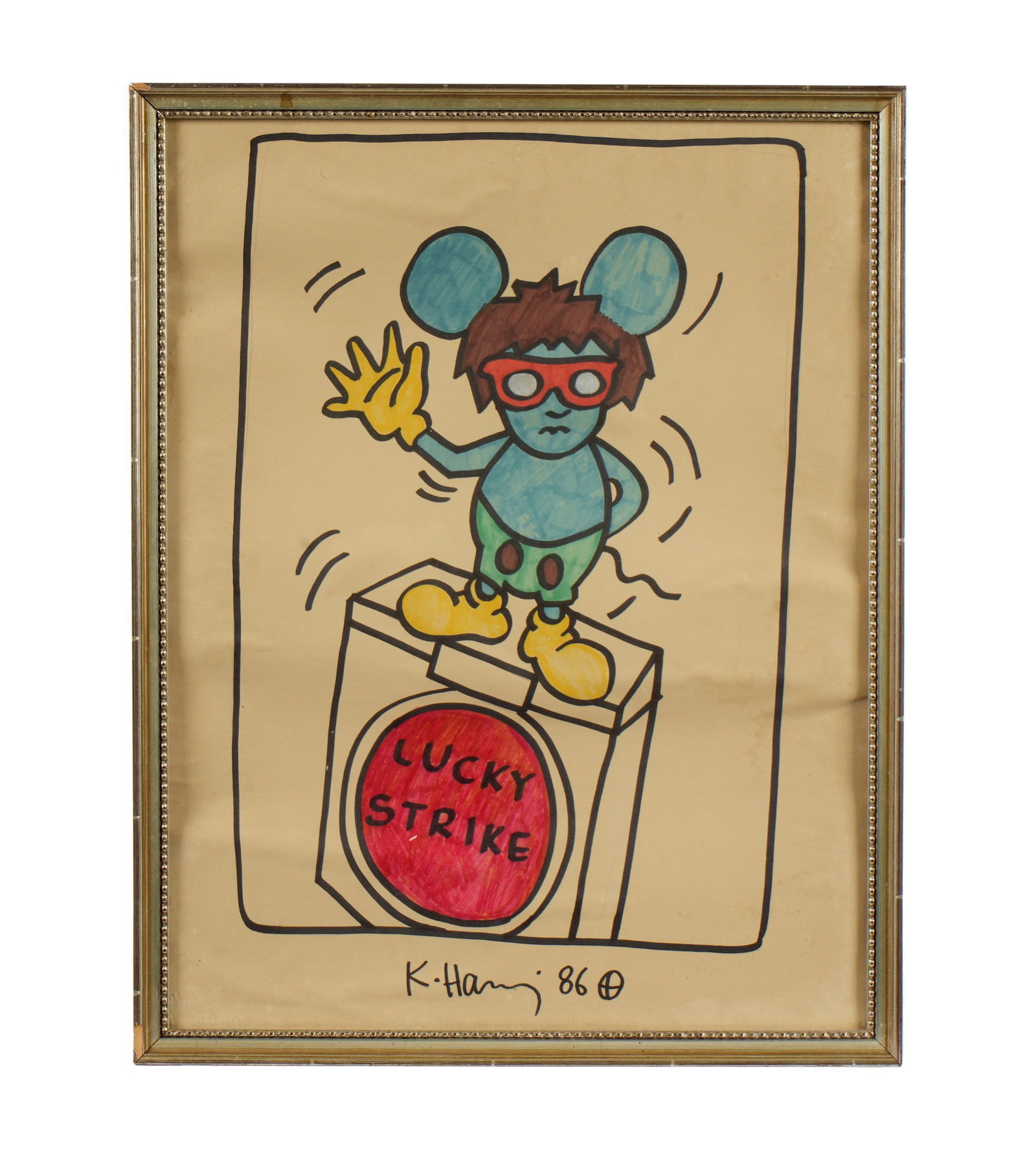 Attrib Keith Haring Andy Mouse Lucky Strike Marker (1 of 9)